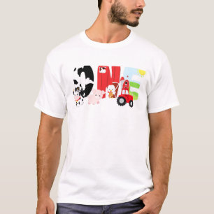 Camiseta Animais De Criação primeiro aniversario Barnyard