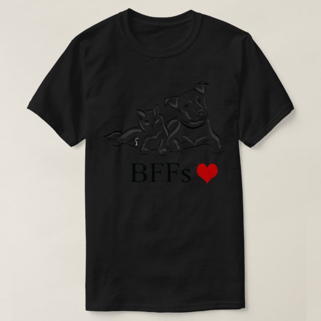 Camiseta Animais de estimação de cães e gatos (Frente do Design)