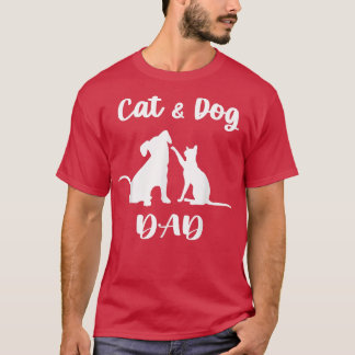 Camiseta Animais de estimação de Pai de gato e cão amamenta