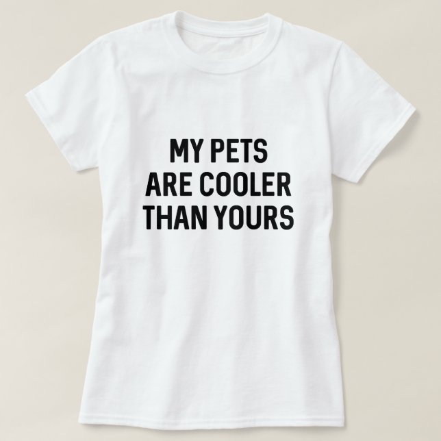 Camiseta Animais de Estimação Mais Legais (Frente do Design)