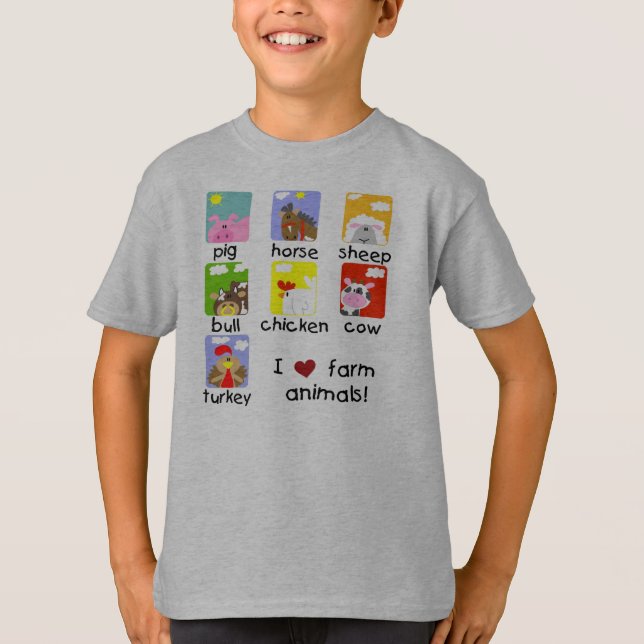 Camiseta Animais de fazenda (Frente)