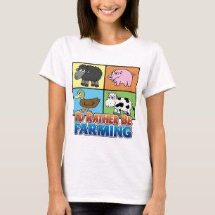 Camiseta Animais de fazenda dos desenhos animados - eu