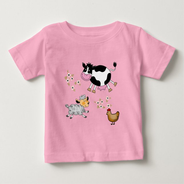 Camiseta animais de fazenda engraçados (Frente)