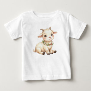 Camiseta Animais de Fazenda Fofos-Cabra