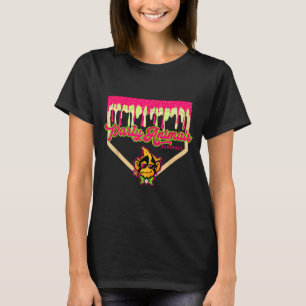 Camiseta Animais de festa de beisebol prato pingando macaco