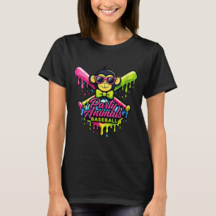 Camiseta Animais de festa femininos macaco engraçado de bei