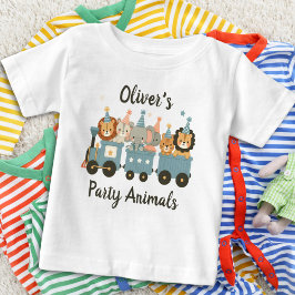 Camiseta Animais de Festa Fofos no Trem Personalizado