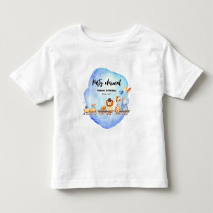 Camiseta Animais de Festa no Trem Festa de Aniversário na S
