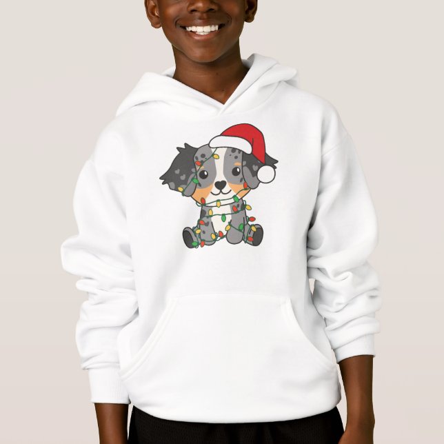 Camiseta Animais de inverno de Shepherd australianos (Frente)