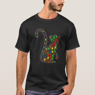 Camiseta Animais de Lêmures Engraçados Peças de Quebra-Cabe