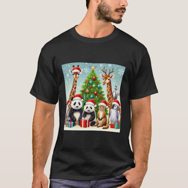 Camiseta Animais de Natal (Frente)