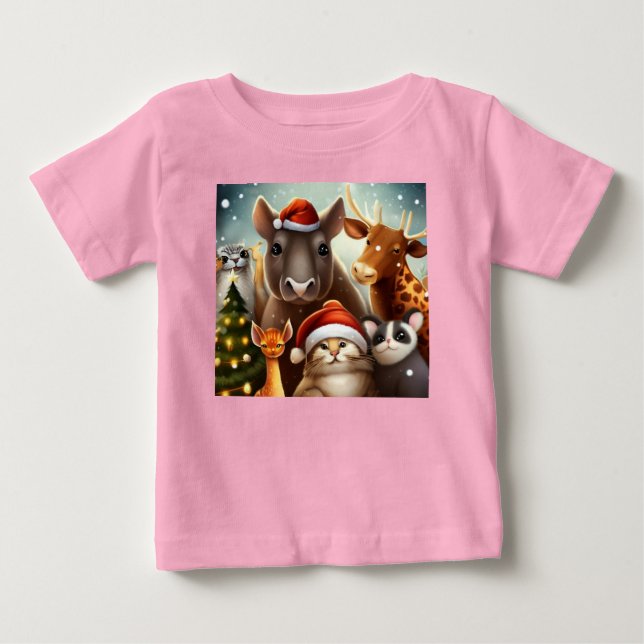 Camiseta Animais de Natal 6 (Frente)