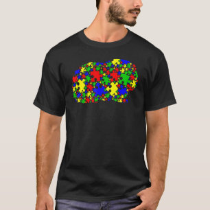 Camiseta Animais de Porquinho-da-Índia Puzzle Conscientizaç
