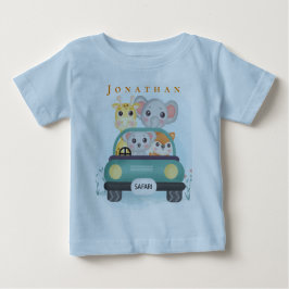 Camiseta Animais de Safari Fofos Personalizados Fazem Uma V