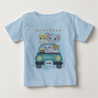 Camiseta Animais de Safari Fofos Personalizados Fazem Uma V