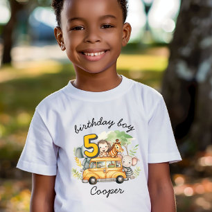Camiseta Animais de safari meninos aniversário 