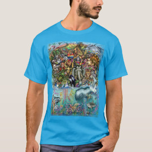 Camiseta Animais de terra e mar