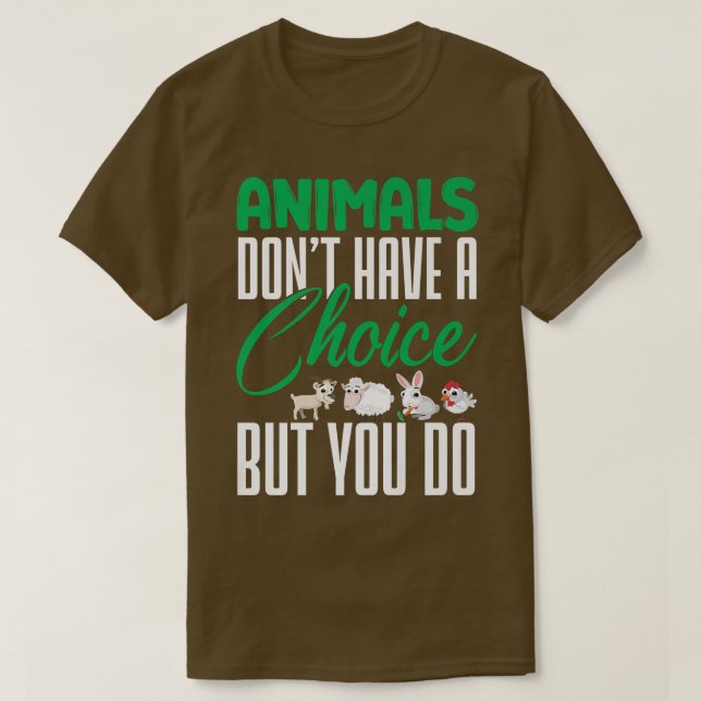 Camiseta Animais De Vegan Não Têm Vegetal Nutritivo De Esco (Frente do Design)
