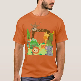 Camiseta animais de zoológico amigo do projeto
