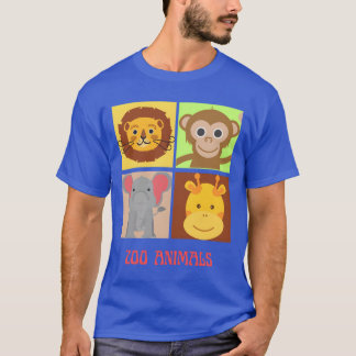 Camiseta animais de zoológico família