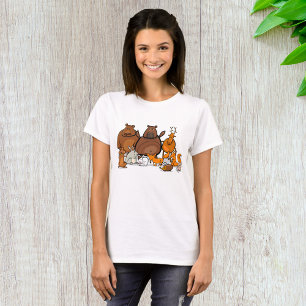 Camiseta Animais Divertidos da Floresta Criaturas Florestai