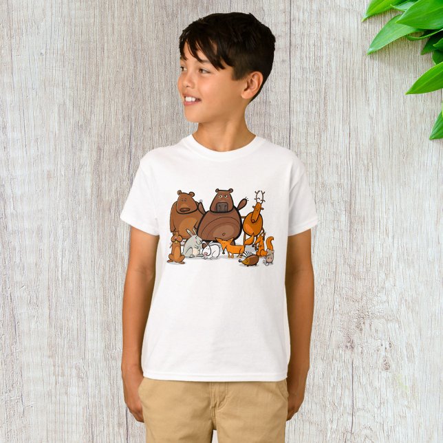 Camiseta Animais Divertidos da Floresta Criaturas Florestai (Criador carregado)