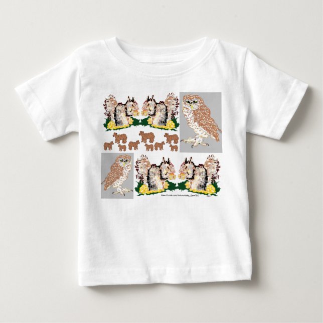 Camiseta Animais do Bebê-Camisa da Floresta (Frente)