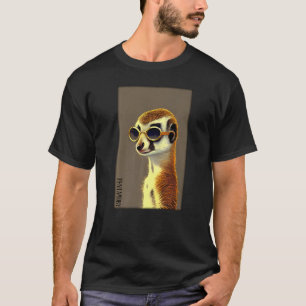 Camiseta Animais do Jardim Zoológico de Meerkat Natureza An