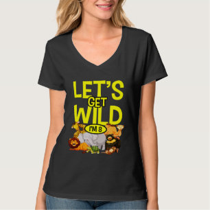 Camiseta Animais do Jardim Zoológico Safari, 8 Anos, Selvag