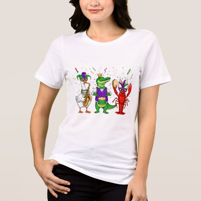 Camiseta Animais do Mardi Gras – Desfile de Carnav (Frente)