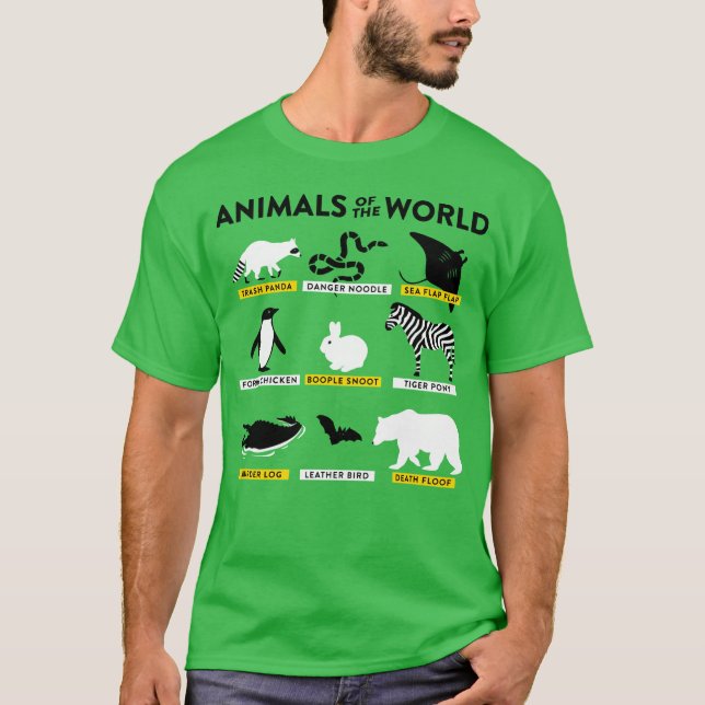 Camiseta ANIMAIS DO MUNDO amigos (Frente)