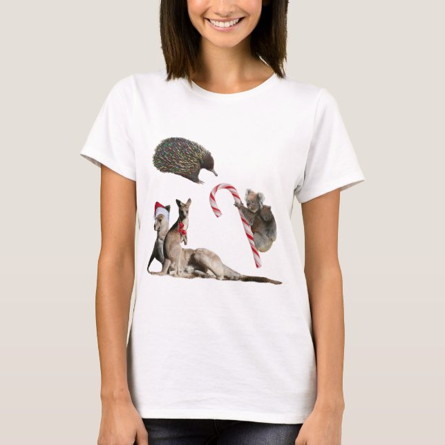 Camiseta Animais do Natal em Austrália (Frente)