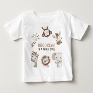 Camiseta Animais do Safari 1º Aniversário
