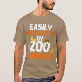 Camiseta Animais do Zoológico Girafa Leão Flamingo Zoológic