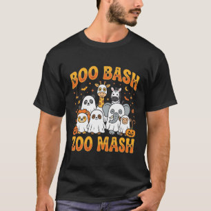 Camiseta Animais do Zoológico no Halloween Boo Bash Zoo Mas