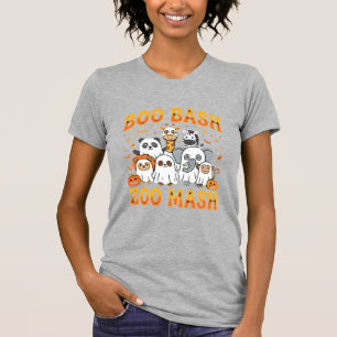 Camiseta Animais do Zoológico no Halloween Boo Bash Zoo Mas