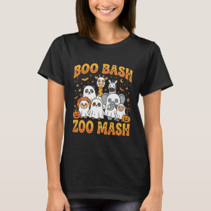 Camiseta Animais do Zoológico no Halloween Boo Bash Zoo Mas