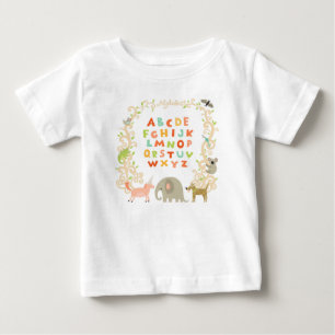 Camiseta Animais E Alfabeto Cheios