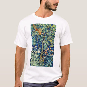 Camiseta Animais e Flores, Floresta, William Morris