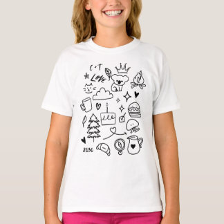 Camiseta Animais e Natureza Fofa em Desenhos para Crianças
