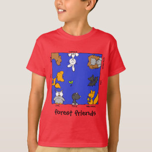 Camiseta Animais engraçados da "amigos da floresta florest