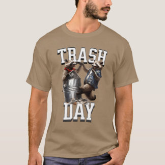 Camiseta Animais engraçados do Dia dos Mapachesrash diverti