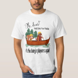 Camiseta Animais engraçados em uma canoa, homens dos