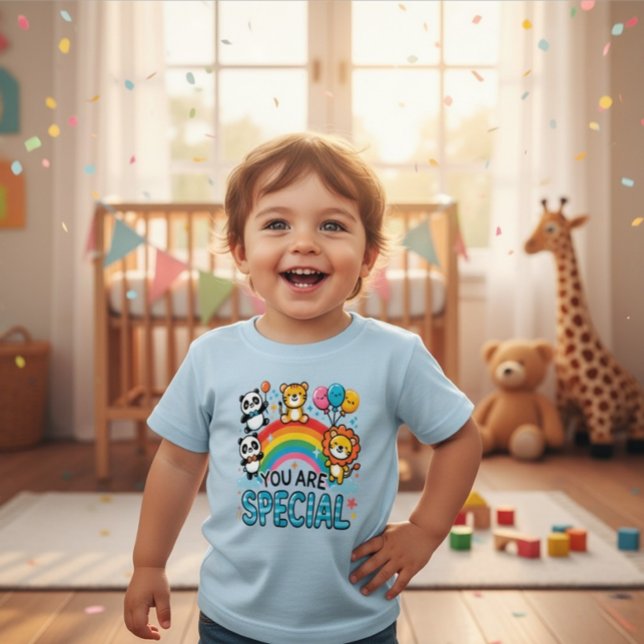 Camiseta Animais Fofos Arco-Íris Especial Infantil Bebe (Criador carregado)