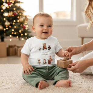 Camiseta Animais Fofos da Floresta Natal Urso de Pelúcia Ne