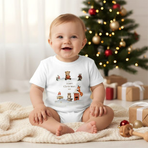 Camiseta Animais Fofos da Floresta Natal Urso de Pelúcia Ne
