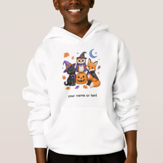 Camiseta Animais Fofos de Halloween - Bruxa Gato Preto Coru