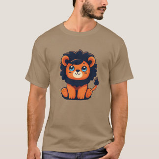 Camiseta Animais Fofos de Leão Para menino leão