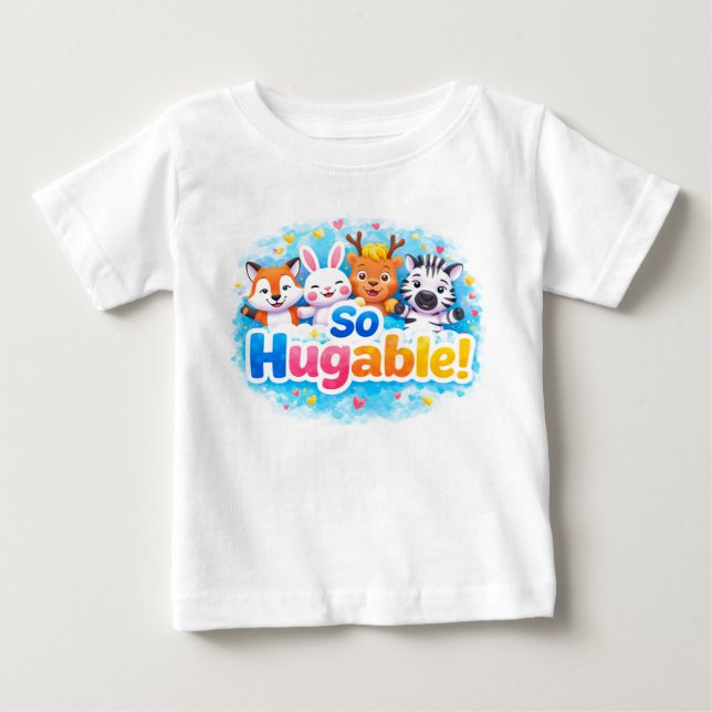 Camiseta Animais Fofos de Praia em Design (Frente)