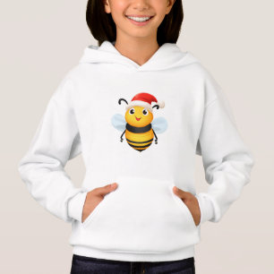 Camiseta Animais fofos inverno abelha amarelo Papai Noel Na